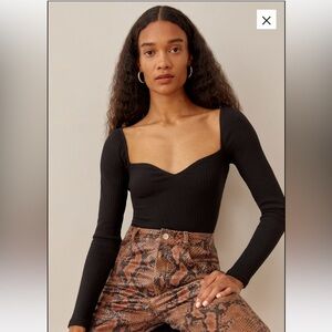 Reformation Long Sleeve Knit Top